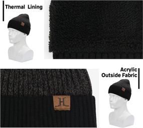 img 2 attached to Winter Beanie Fleece Slouchy Weather Outdoor Recreation