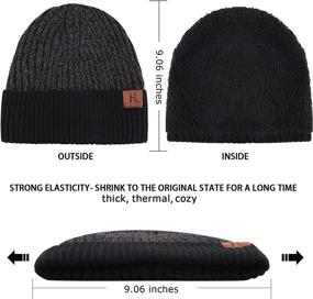 img 3 attached to Winter Beanie Fleece Slouchy Weather Outdoor Recreation