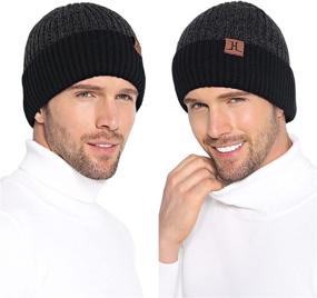 img 1 attached to Winter Beanie Fleece Slouchy Weather Outdoor Recreation