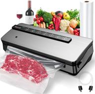 voweek compact vacuum sealer with cutter &amp; bag storage - easy-to-operate food saver for dry/moist/pulse modes, led touch-screen логотип