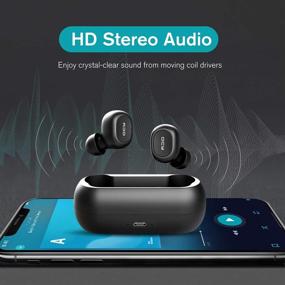 img 3 attached to 🎧 QCY True Wireless Bluetooth 5.0 Earbuds: 3D Stereo Headphones with Noise Cancelling & Built-in Mic - iPhone Android Compatible (12-16 Hours Playtime)