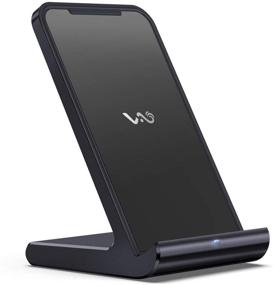 img 4 attached to Vebach 10W Upgraded Qi-Certified Wireless Charging Stand for iPhone 12/11/X/8 & Galaxy S21/S20/Note 10 - Fast and Convenient