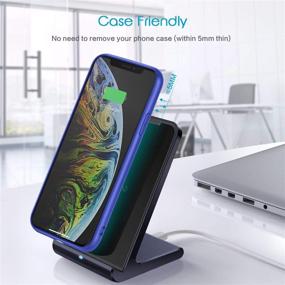 img 1 attached to Vebach 10W Upgraded Qi-Certified Wireless Charging Stand for iPhone 12/11/X/8 & Galaxy S21/S20/Note 10 - Fast and Convenient