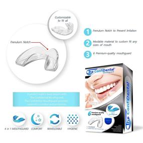 img 1 attached to 🦷 The ConfiDental - Pack of 6 Moldable Mouth Guard for Teeth Grinding, Clenching, and Bruxism - Ideal for Sports, Athletics, and Teeth Whitening Tray