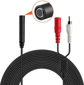 img 4 attached to 🎙️ Dericam High Sensitive Microphone for CCTV/IP Camera/DVR/NVR with 60ft Cable & Power Splitter