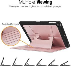 img 1 attached to 📱 Fintie Magnetic Stand Case for iPad 6th / 5th Gen - Rose Gold | Multiple Secure Angles, Shockproof Rugged TPU Back | Auto Wake/Sleep | iPad 9.7 2018/2017, iPad Air 2/Air