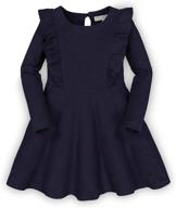 👗 girls' clothing: hope henry sleeve pinafore ruffle dress logo