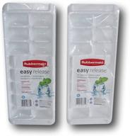 🧊 rubbermaid white easy release ice cube tray set of 2 - convenient and compact 12.5'' x 5'' design logo