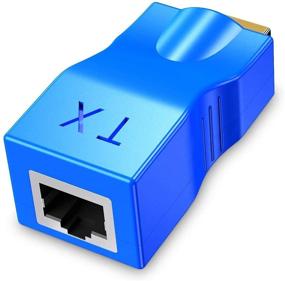 img 3 attached to HDMI to RJ45 Extender: Eanetf HDMI to RJ45 Ethernet Network Converter Over Cat5-e/6 Cable Splitter - 1080p up to 30m/98ft Repeater for HDTV, HDPC, PS4, STB