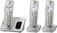📞 panasonic kx-tge263s silver cordless phone with answering machine and link2cell bluetooth technology, includes 3 handsets logo
