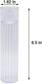 img 1 attached to 🕯️ DGQ Pillar Candle Mold Cylinder Rib Plastic Candle Molds 6 Inch: Ideal for DIY Handmade Candles