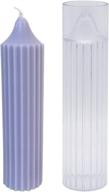 🕯️ dgq pillar candle mold cylinder rib plastic candle molds 6 inch: ideal for diy handmade candles logo