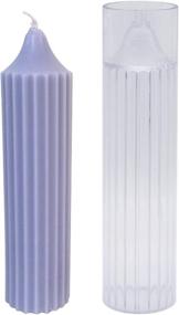 img 2 attached to 🕯️ DGQ Pillar Candle Mold Cylinder Rib Plastic Candle Molds 6 Inch: Ideal for DIY Handmade Candles
