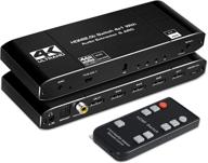 newcare 4k @ 60 гц 4x1 hdmi switch с аудио извлекателем: 🔀 пульт дистанционного управления, arc, hdcp 2.2, 3d, xbox, fire stick, ps5 логотип