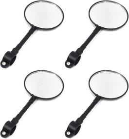 img 4 attached to 🚲 Quluxe 4 Pcs Bike Mirrors - 360 Degree Adjustable Bicycle Mirrors for Enhanced Rear View, Ideal for Cycling