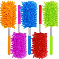 versatile 5 pack microfiber dusters with telescoping pole - ideal for cleaning home, office, car, computer, and more! logo