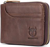 👝 stylish leather zipper wallet for men with vintage design and rfid blocking technology logo
