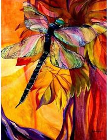 img 4 attached to HuaCan Diamond Painting Kits for Adults: Create Stunning 🎨 Dragonfly Wall Decor with 5D Full Square Drill Crystal Rhinestone Embroidery
