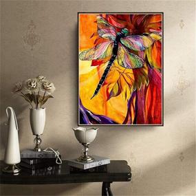 img 2 attached to HuaCan Diamond Painting Kits for Adults: Create Stunning 🎨 Dragonfly Wall Decor with 5D Full Square Drill Crystal Rhinestone Embroidery