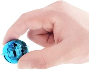 img 2 attached to 🔔 CLLOOTVE Large Craft Bells: 1.6 Inch Metal Bells for Home and Holiday Decoration – 16Pcs Blue Bells for Christmas, Gifts, Parties, and DIY Projects