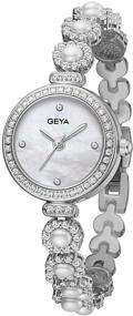 img 4 attached to Diamonds Waterproof Wristwatch Rhinestones Stainless Women's Watches