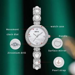 img 3 attached to Diamonds Waterproof Wristwatch Rhinestones Stainless Women's Watches