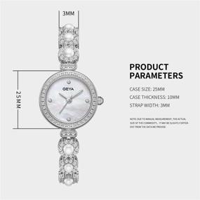 img 2 attached to Diamonds Waterproof Wristwatch Rhinestones Stainless Women's Watches