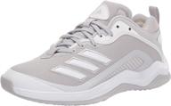 👟 adidas fv9374 men's baseball shoes: white/silver athletic sneakers for peak performance логотип