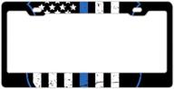 🔒 exmeni theft-proof stainless steel board frames for blue lives matter license plate logo