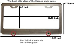 img 2 attached to 🔒 EXMENI Theft-Proof Stainless Steel Board Frames for Blue Lives Matter License Plate