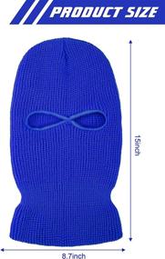 img 2 attached to 🧣 Stay Warm and Cozy with WILLBOND Knitted Full Face Cover - 2-Hole Winter Ski Balaclava for Adults