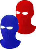 🧣 stay warm and cozy with willbond knitted full face cover - 2-hole winter ski balaclava for adults logo