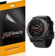 (6 шт.) протектор экрана supershieldz для garmin fenix 5x, полное покрытие экрана, прозрачный щит 0.23 мм - tpu с высокой четкостью логотип