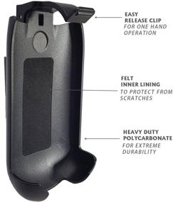 img 4 attached to 📱 Securely Carry & Access Kyocera DuraXV LTE E4610 with the Stylish Black Belt Clip Holster (LEIF)