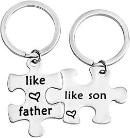 img 4 attached to MYOSPARK Father Keychain Puzzle Daddy