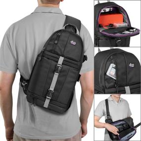 img 3 attached to 📷 Altura Photo Sling Camera Bag Backpack for DSLR & Mirrorless Cameras - Small, Compatible with Sony, Canon, Nikon - Compact Photography Backpack with Tripod Holder - Ideal Camera Bag for Travel