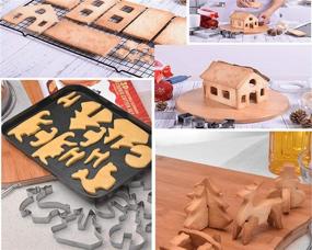 img 1 attached to 🎄 Улучшите свою рождественскую выпечку с набором из 18 штук DIY набором форм для печенья из нержавеющей стали Joinor - Создайте 3D пряничные домики, украшения для фондана и многое другое!