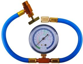 img 4 attached to 🌡️ R134a Refrigerant Charging Hose with Gauge - Effortless Refrigerator & AC Recharge | R-134a can to R-12/R-22 port
