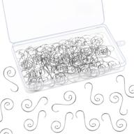 🎄 elcoho 150 silver christmas ornament hooks hangers for art craft christmas tree decorations with swirl scroll design - christmas tree hanger hooks logo