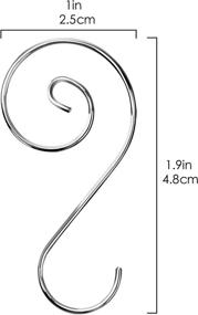 img 3 attached to 🎄 ELCOHO 150 Silver Christmas Ornament Hooks Hangers for Art Craft Christmas Tree Decorations with Swirl Scroll Design - Christmas Tree Hanger Hooks