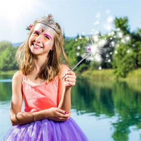 img 3 attached to 👸 Skylety 24-Piece Plastic Fairy Metallic Magic Dress-up Wand: Perfect Princess Wands for Girls' Costume Role Play