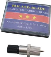 🔪 enhanced precision: complete set of 1 holder + 15pcs blades for roland vinyl cutter blade holder logo