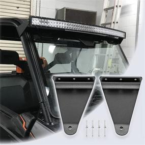 img 1 attached to 🛡️ DaSen Full Size Upper Roof Windshield Pro-fit Cage 50"/52'' Curved Bracket: Perfect Fit for Polaris Ranger 570/900/1000