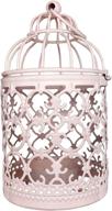 vintage tealight holder: elegant metal lantern for home decor & wedding party - white, 5.5 inch height logo