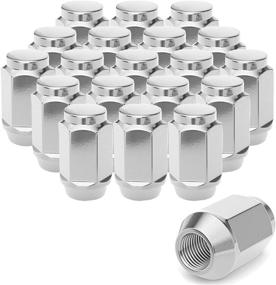 img 4 attached to 🔩 MuHize Lug Nuts 1/2 x 20 20pcs Chrome Wheel Lug Nuts: High-Quality 1.38” Tall Closed End Acorn Nuts for Trucks, Jeep Wrangler, TJ, YJ, CJ, JK - 1/2"-20 Bulge, 3/4" Hex Cone Seat Compatible