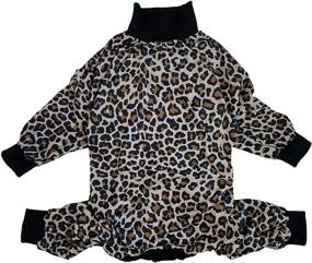 img 3 attached to 🐶 Tooth and Honey Pitbull Pajamas/Leopard Print Big Dog Pajamas: Lightweight Pullover Onesie for Full Coverage Dog Pjs