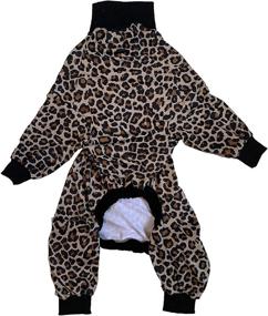 img 2 attached to 🐶 Tooth and Honey Pitbull Pajamas/Leopard Print Big Dog Pajamas: Lightweight Pullover Onesie for Full Coverage Dog Pjs