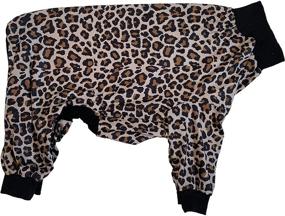 img 1 attached to 🐶 Tooth and Honey Pitbull Pajamas/Leopard Print Big Dog Pajamas: Lightweight Pullover Onesie for Full Coverage Dog Pjs