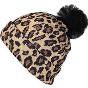 img 4 attached to XYIYI Cheetah Beanie Leopard Pattern