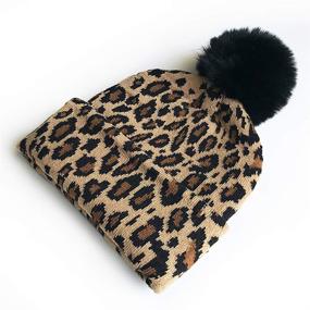 img 2 attached to XYIYI Cheetah Beanie Leopard Pattern